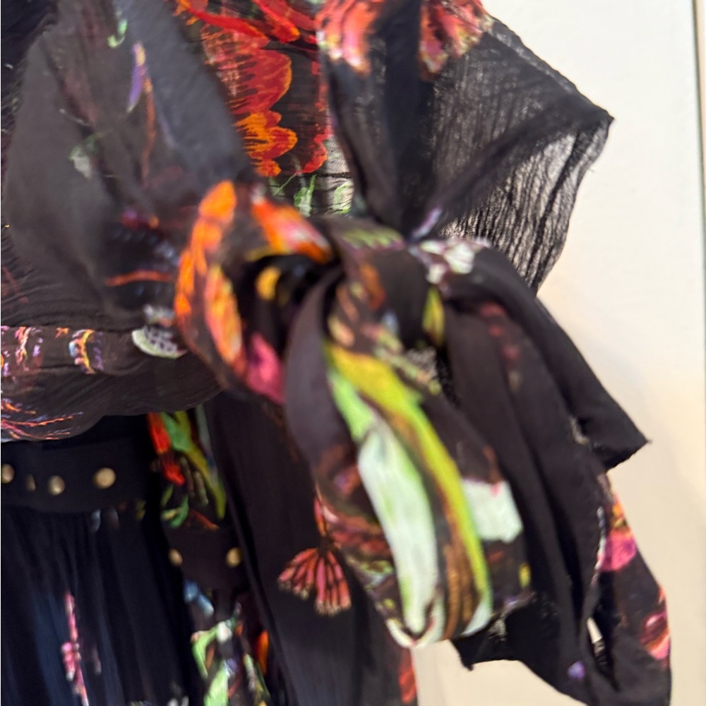 Maeve Black Floral Dress with Studded Detail - Picture 4 of 9